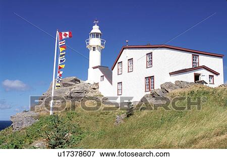 Stock Photo -  lighthouse, Newfoundland, NF, Canada, Lobster Cove Head Lighthouse on the Gulf of St. Lawrence. Gros Morne National Park.. Fotosearch