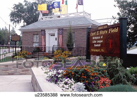 Stock Photo -  little league, Williamsport, baseball, Pennsylvania, PA, Carl E. Stotz Field, Birthplace of Little League Baseball. Fotosearch