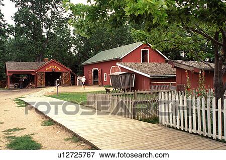 Stock Photo -  living history museum, Columbus, OH, Ohio, Ohio Village, blacksmith, a 19th Century Village. Ohio Historical Society.. Fotosearch