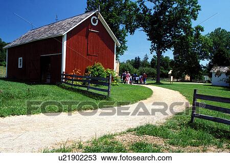 Stock Image -  living history museum, Ohio, Bath, OH, Blacksmith Shop at the Hale Farm and Village.. Fotosearch