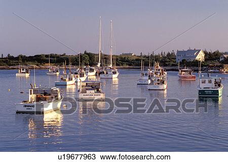 lobster boats, Maine, Corea, ME, Lobster boats in the scenic harbor of the fishing village of Corea. View Large Photo Image Stock Image - lobster boats, Maine, Corea, ME, Lobster boats in the scenic harbor of the fishing village of Corea.. Fotosearch