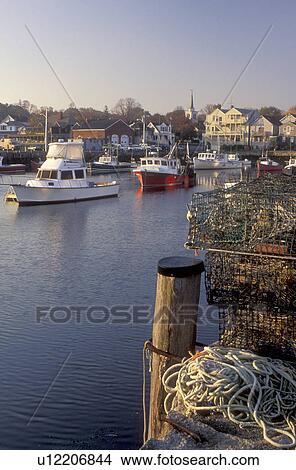 lobster boats, Rockport, Massachusetts, MA, Fishing boats docked in Rockport Harbor in Rockport in the fall. View Large Photo Image Picture - lobster boats, Rockport, Massachusetts, MA, Fishing boats docked in Rockport Harbor in Rockport in the fall.. Fotosearch