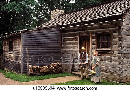 Log Cabin Abraham Lincoln Petersburg Il Illinois Interpreters