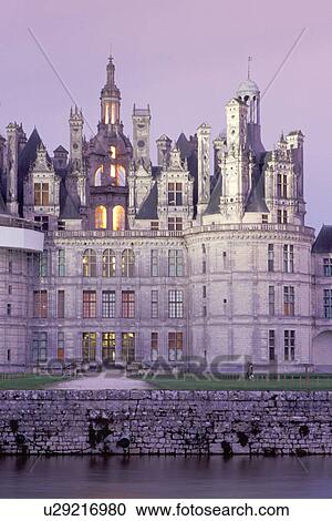Loire Valley, Chambord, Loire Castle Region, France, Loir-et-Cher, Centre, Europe, The Renaissance Chateau of Chambord in the evening. Largest of all the castles in the Loire Valley. View Large Photo Image Stock Image - Loire Valley, Chambord, Loire Castle Region, France, Loir-et-Cher, Centre, Europe, The Renaissance Chateau of Chambord in the evening. Largest of all the castles in the Loire Valley.. Fotosearch