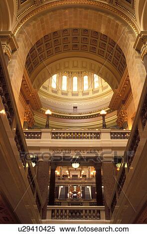 Stock Photography -  Madison, State Capitol, State House, WI, Wisconsin, Interior of the Wisconsin State Capitol in the Capital City of Madison.. Fotosearch