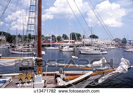Maine, Camden, ME, Boats docked in Penobscot Bay in Camden. View Large Photo Image Stock Image - Maine, Camden, ME, Boats docked in Penobscot Bay in Camden.. Fotosearch