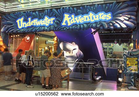 Stock Image -  Mall of America, Minneapolis, MN, Minnesota, Underwater Adventures inside the Mall of America, the largest combined retail and entertainment center in the country, in Bloomington.. Fotosearch