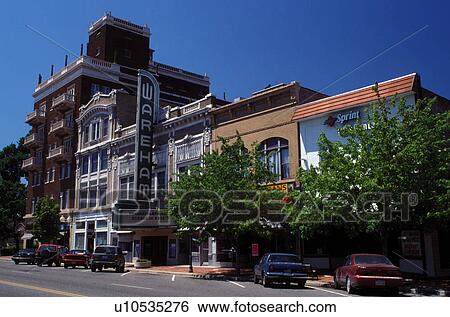 Stock Photograph -  Manhattan, Flint Hills, KS, Kansas, downtown Manhattan.. Fotosearch