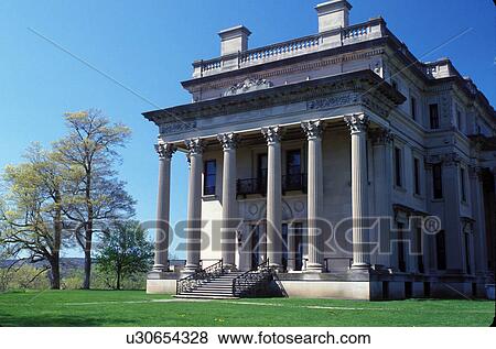mansion, Hyde Park, Vanderbilt Mansion National Historic Site, New York, Vanderbilt Mansion an Italian Renaissance-style palace in Hyde Park, New York in the spring. View Large Photo Image Stock Photo - mansion, Hyde Park, Vanderbilt Mansion National Historic Site, New York, Vanderbilt Mansion an Italian Renaissance-style palace in Hyde Park, New York in the spring. . Fotosearch