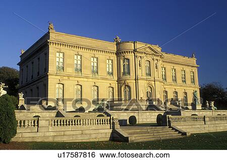 mansion, Newport, Rhode Island, RI, The Elms a French-style chateau in Newport in the autumn. View Large Photo Image Stock Photograph - mansion, Newport, Rhode Island, RI, The Elms a French-style chateau in Newport in the autumn.. Fotosearch