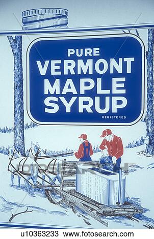 Stock Image -  maple syrup, VT, Vermont, Pure Vermont Maple Syrup.. Fotosearch