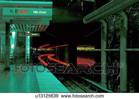 MARTA, Atlanta, Georgia, GA, Streaking red lights of the MARTA train pulling away from the platform at the station. Metropolitan Atlanta Rapid Transit Authority. View Large Photo Image Stock Photo - MARTA, Atlanta, Georgia, GA, Streaking red lights of the MARTA train pulling away from the platform at the station. Metropolitan Atlanta Rapid Transit Authority.. Fotosearch