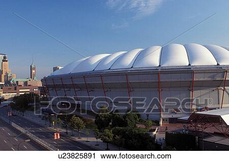 Metrodome, Minneapolis, MN, Minnesota, Twin Cities, Hubert H. Humphrey Metrodome in downtown Minneapolis. View Large Photo Image Stock Image -  Metrodome, Minneapolis, MN, Minnesota, Twin Cities, Hubert H. Humphrey Metrodome in downtown Minneapolis.. Fotosearch