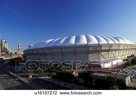 Stock Image -  Metrodome, stadium, Minneapolis, MN, Minnesota, Twin Cities, Hubert H. Humphrey Metrodome in downtown Minneapolis.. Fotosearch