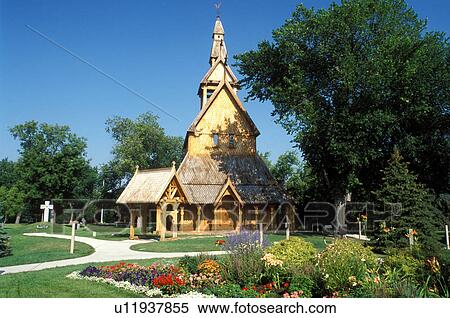 MN, Minnesota, Moorhead, Stave Church at the Heritage Hjemkomst Interpretive Center View Large Photo Image Stock Photography - MN, Minnesota, Moorhead, Stave Church at the Heritage Hjemkomst Interpretive Center. Fotosearch