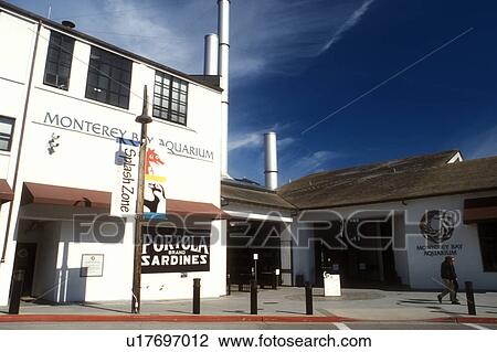 Stock Image -  Monterey, California, CA, Monterey Peninsula, Monterey Bay Aquarium on Cannery Row in Monterey.. Fotosearch