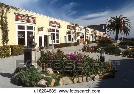 Monterey, California, CA, Monterey Peninsula, Shops in Steinbeck Plaza in Monterey. View Large Photo Image Stock Photography - Monterey, California, CA, Monterey Peninsula, Shops in Steinbeck Plaza in Monterey.. Fotosearch