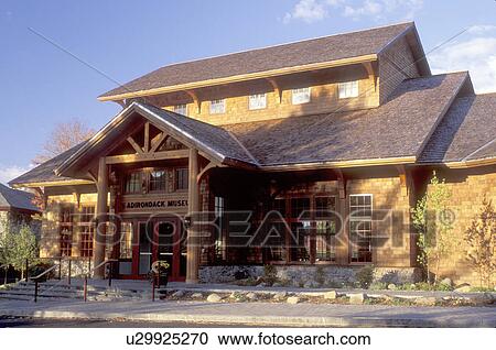 Stock Image -  museum, New York, Blue Mountain Lake, Adirondacks, NY, Adirondack Museum in Blue Mountain Lake in the Adirondacks.. Fotosearch