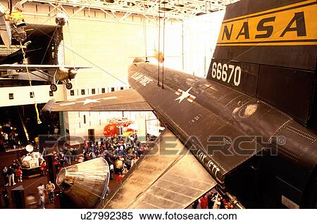 Stock Photography -  National Air and Space Museum, Washington, DC, District of Columbia, Exhibits at the National Air & Space Museum of the Smithsonian Institution's gallery, Milestones of Flight.. Fotosearch