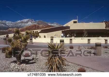 Stock Photography -  Nevada, NV, Visitor Center at Red Rock Canyon National Conservation Area in Nevada . Fotosearch
