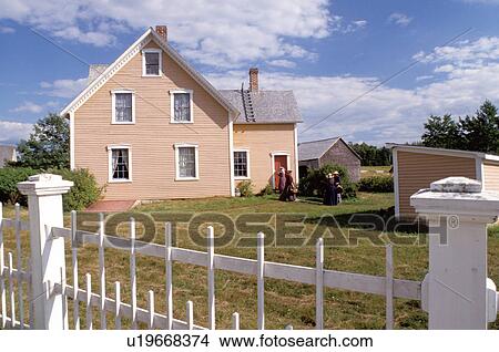 Picture -  New Brunswick, NB, Canada, Perley House at King's Landing Historical Settlement . Fotosearch