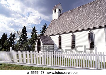Stock Photo -  New Brunswick, NB, Canada, St. Mark's Church at King's Landing Historical Settlement . Fotosearch