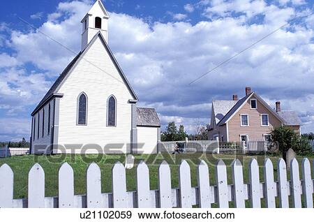 New Brunswick, NB, Canada, St. Mark's Church at King's Landing Historical Settlement View Large Photo Image Stock Photo - New Brunswick, NB, Canada, St. Mark's Church at King's Landing Historical Settlement . Fotosearch