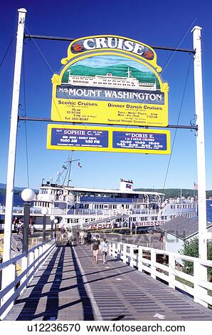 New Hampshire, cruise, Weirs Beach, NH, Boardwalk to the M. S. Mt. Washington Cruise Boat on Lake Winnipesaukee. View Large Photo Image Stock Image - New Hampshire, cruise, Weirs Beach, NH, Boardwalk to the M. S. Mt. Washington Cruise Boat on Lake Winnipesaukee.. Fotosearch