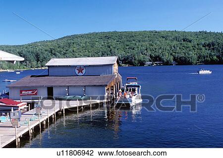New Hampshire, Holderness, NH, Marina and gas station on Little Squam Lake made famous by the movie On Golden Pond. View Large Photo Image Stock Image - New Hampshire, Holderness, NH, Marina and gas station on Little Squam Lake made famous by the movie On Golden Pond.. Fotosearch