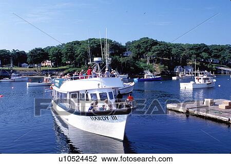 New Harbor, Maine, ME, Pemaquid, Hardy III tourboat cruise in the harbor. View Large Photo Image Stock Image - New Harbor, Maine, ME, Pemaquid, Hardy III tourboat cruise in the harbor. . Fotosearch
