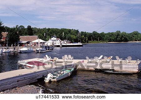 Stock Image -  New York, NY, Adirondacks, VT/NY Ferry Terminal, Lake Champlain Ferries, Lake Champlain, Westport.. Fotosearch