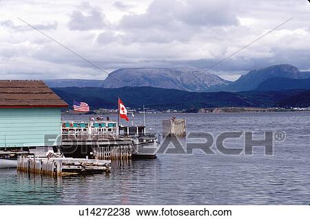 Stock Photo -  Newfoundland, NF, Canada, Gros Morne National Park from Boone Bay at Woody Point.. Fotosearch