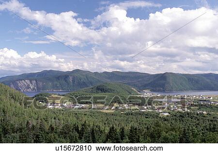 Stock Image -  Newfoundland, NF, Canada, Scenic view of Gros Morne National Park from Boone Bay at Morris Point.. Fotosearch