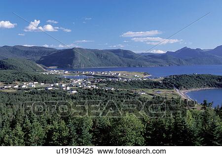 Newfoundland, NF, Canada, Scenic view of Gros Morne National Park from Boone Bay at Morris Point. View Large Photo Image Stock Photography - Newfoundland, NF, Canada, Scenic view of Gros Morne National Park from Boone Bay at Morris Point.. Fotosearch