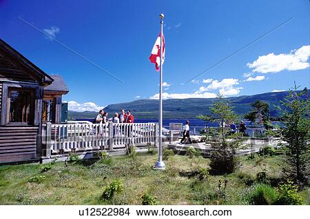 Picture -  Newfoundland, NF, Canada, Western Brook Pond Visitor Center in Gros Morne National Park. . Fotosearch