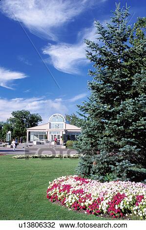Stock Image -  Niagara Falls, New York, NY, Orin Lehman Visitor Center at Prospect Park in Niagara Reservation State Park Niagara Falls.. Fotosearch