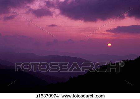 North Carolina, NC, Sunrise from the Blue Ridge Parkway near Grandfather Mountain View Large Photo Image Picture - North Carolina, NC, Sunrise from the Blue Ridge Parkway near Grandfather Mountain . Fotosearch