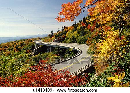 North Carolina, road, NC, Linn Cove Viaduct on the Blue Ridge Parkway in the autumn. View Large Photo Image Stock Photo - North Carolina, road, NC, Linn Cove Viaduct on the Blue Ridge Parkway in the autumn.. Fotosearch