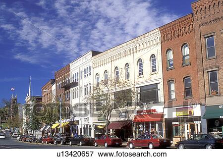 Northampton, Massachusetts, MA, Main Street in downtown Northampton in the autumn. View Large Photo Image Stock Photo - Northampton, Massachusetts, MA, Main Street in downtown Northampton in the autumn.. Fotosearch