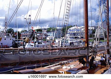 Stock Photo -  Nova Scotia, Lunenburg, museum, NS, Canada, Ship exhibit at the Fisheries Museum of the Atlantic at the scenic village of Lunenburg, UNESCO World Heritage Site, on the Atlantic Ocean. . Fotosearch