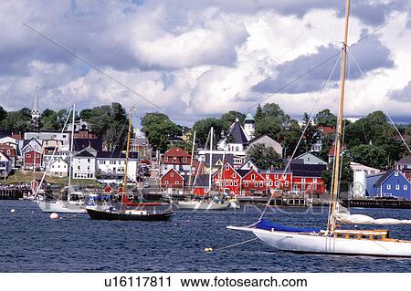 Nova Scotia, Lunenburg, NS, Canada, Scenic village of Lunenburg, UNESCO World Heritage Site, on the Atlantic Ocean. View Large Photo Image Stock Image - Nova Scotia, Lunenburg, NS, Canada, Scenic village of Lunenburg, UNESCO World Heritage Site, on the Atlantic Ocean. . Fotosearch
