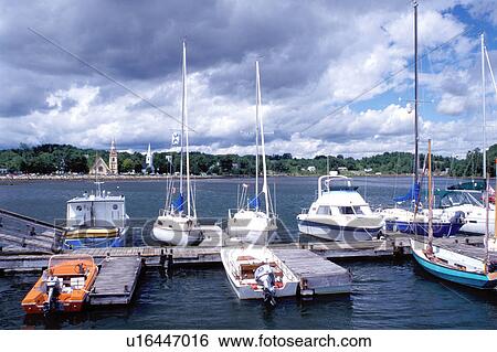 Nova Scotia, NS, Canada, Boats docked at marina on Mahone Bay on the Atlantic Ocean. View Large Photo Image Stock Photograph - Nova Scotia, NS, Canada, Boats docked at marina on Mahone Bay on the Atlantic Ocean. . Fotosearch