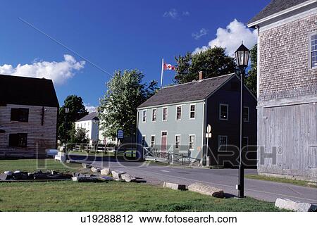 Stock Image -  Nova Scotia, Shelburne, NS, Canada, Historic Shipbuilding Center in Shelburne on the Atlantic Ocean. . Fotosearch