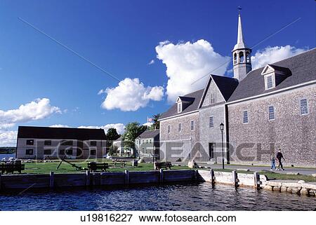 Stock Photo -  Nova Scotia, Shelburne, NS, Canada, Historic Shipbuilding Center in Shelburne on the Atlantic Ocean. . Fotosearch