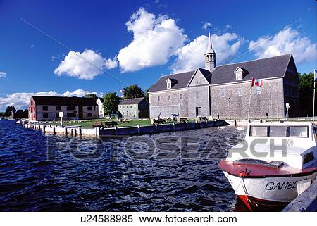 Stock Photography -  Nova Scotia, Shelburne, NS, Canada, Historic Shipbuilding Center in Shelburne on the Atlantic Ocean. . Fotosearch