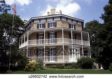 octagonal, Watertown, Wisconsin, WI, Octagon House, an 1854 dwelling, used as the first kindergarten in America. View Large Photo Image Stock Image - octagonal, Watertown, Wisconsin, WI, Octagon House, an 1854 dwelling, used as the first kindergarten in America.. Fotosearch