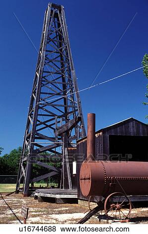Stock Photo -  oil, well, Neodesha, KS, Kansas, Norman No. 1 Oil Well and Museum . Fotosearch