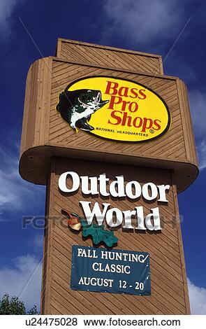 outlet store, Springfield, MO, Missouri, Pro Bass Shops Outdoor World National Headquarters sign, Catalog Outlet, in Springfield. World's largest sporting goods store. View Large Photo Image Stock Photo - outlet store, Springfield, MO, Missouri, Pro Bass Shops Outdoor World National Headquarters sign, Catalog Outlet, in Springfield. World's largest sporting goods store.. Fotosearch
