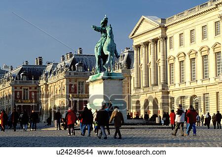 Palace at Versailles, Versailles, France, Paris, Europe, Yvelines, Equestrian statue of Louis XIV at the Chateau de Versailles. View Large Photo Image Picture - Palace at Versailles, Versailles, France, Paris, Europe, Yvelines, Equestrian statue of Louis XIV at the Chateau de Versailles.. Fotosearch