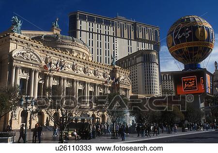 Stock Image -  Paris Las Vegas Resort & Casino, Las Vegas, NV, Nevada, Paris Casino & Resort on The Strip in Las Vegas, the Entertainment Capital of the World.. Fotosearch